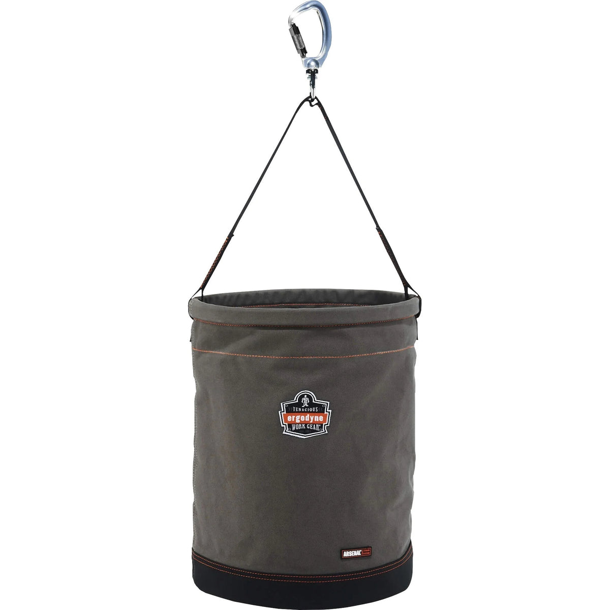 Ergodyne 5945 Canvas Hoist Bucket: Durable Swiveling Carabiner Storm Drain - Buckets & Wringers