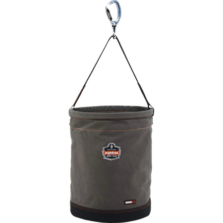 Ergodyne 5945 Canvas Hoist Bucket: Durable Swiveling Carabiner Storm Drain - Buckets & Wringers