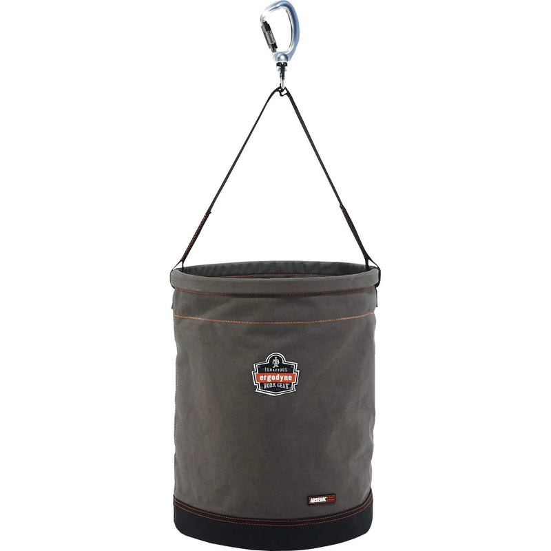Ergodyne 5945 Canvas Hoist Bucket: Durable Swiveling Carabiner Storm Drain - Buckets & Wringers