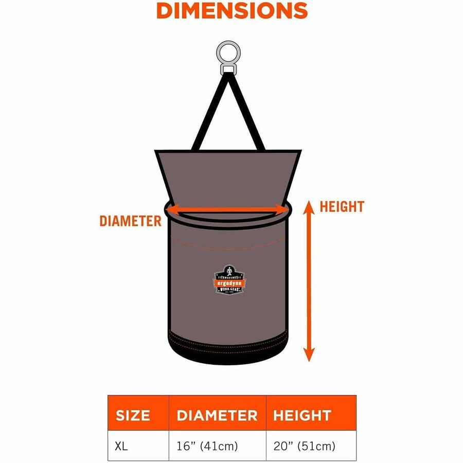 Ergodyne 5976 Hoist Bucket with Swiveling Carabiner - Alternate-Image5