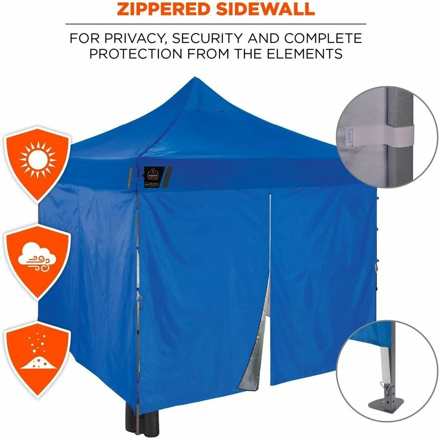 Ergodyne 6053 Pop-Up Tent Kit: Heavy-Duty Canopy Style Blue - Steel Frame - Outdoor Equipment