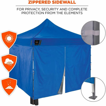 Ergodyne 6053 Pop-Up Tent Kit: Heavy-Duty Canopy Style Blue - Steel Frame - Outdoor Equipment