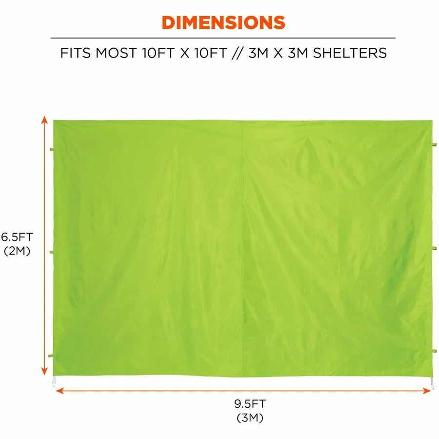 Ergodyne 6054 Pop-Up Tent Sidewall Kits - Lime - Durable Fabric Combo - Outdoor Equipment