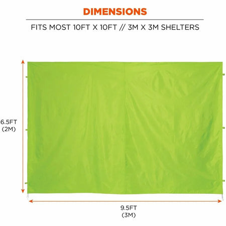 Ergodyne 6054 Pop-Up Tent Sidewall Kits - Lime - Durable Fabric Combo - Outdoor Equipment