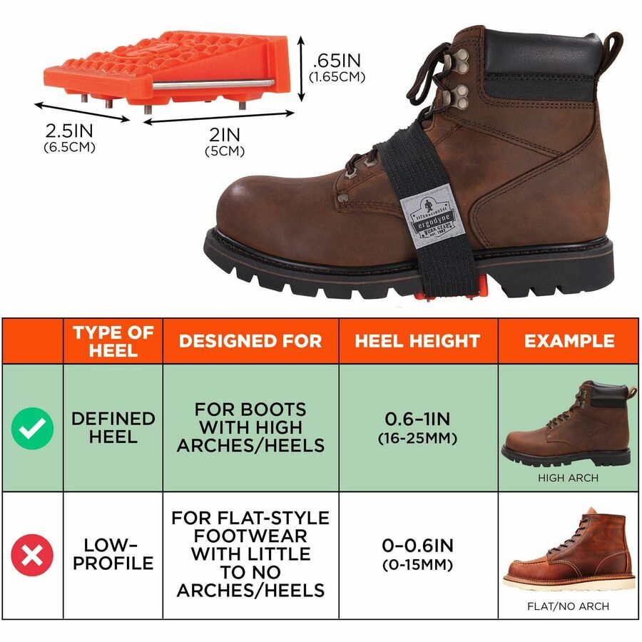 Ergodyne 6317 Mid-Sole Ice Cleats - Heeled Boot - Alternate-Image6