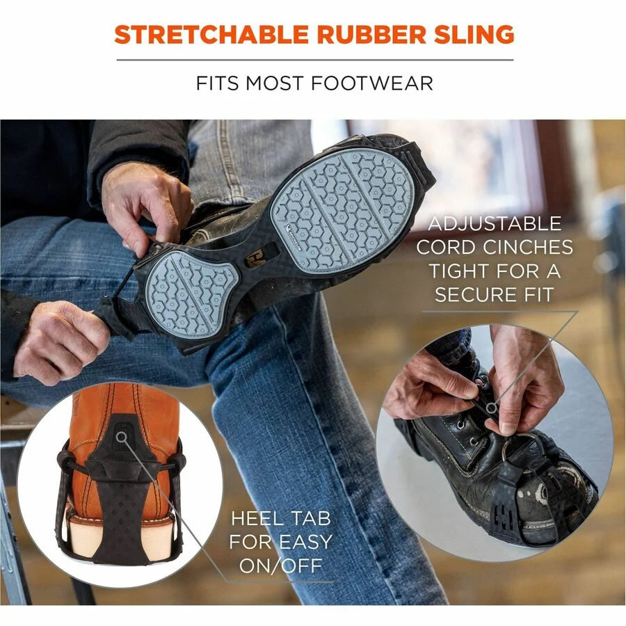 Ergodyne 6326 Spikeless Traction Devices - Rubber Black Boots - Protective Gear
