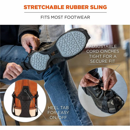 Ergodyne 6326 Spikeless Traction Devices - Rubber Black Boots - Protective Gear