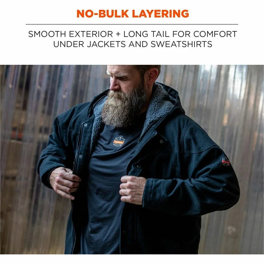 Ergodyne 6436 Long-Sleeve Base-Layer Shirt - 2XL - Polyester/Spandex - Black - Protective Gear