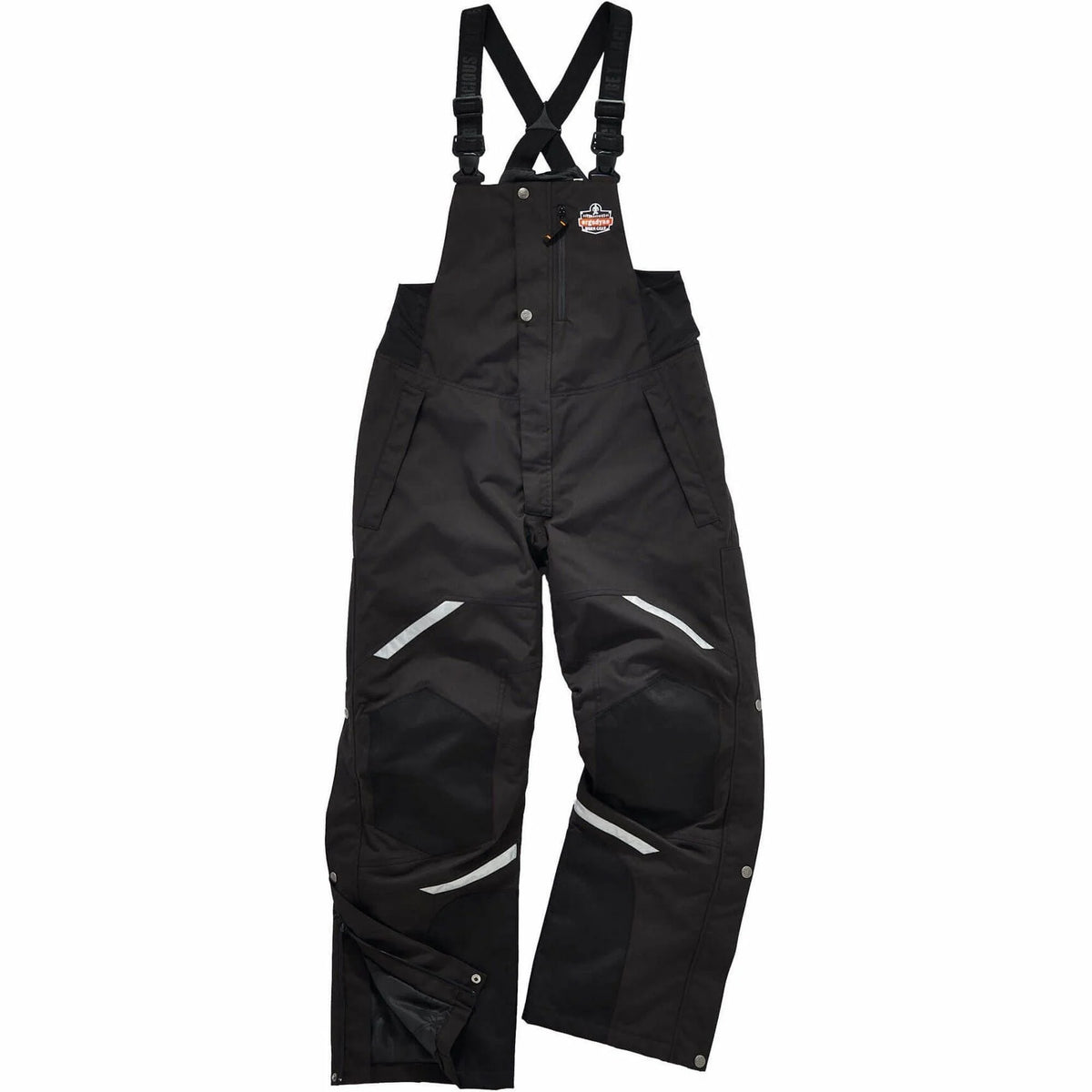 Ergodyne 6471 Insulated Bib Overalls - 4XL Black Nylon - Overall Bibs & Aprons