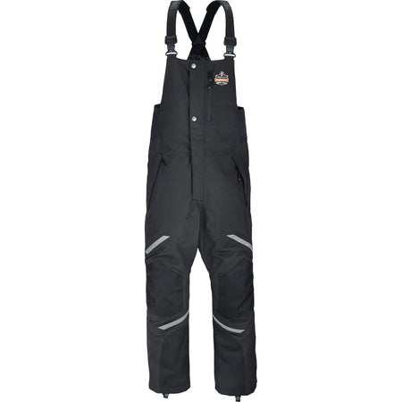 Ergodyne 6471 Thermal Bibs: Large Black Bib Overall in 1600D & 500D Nylon - Bibs Aprons