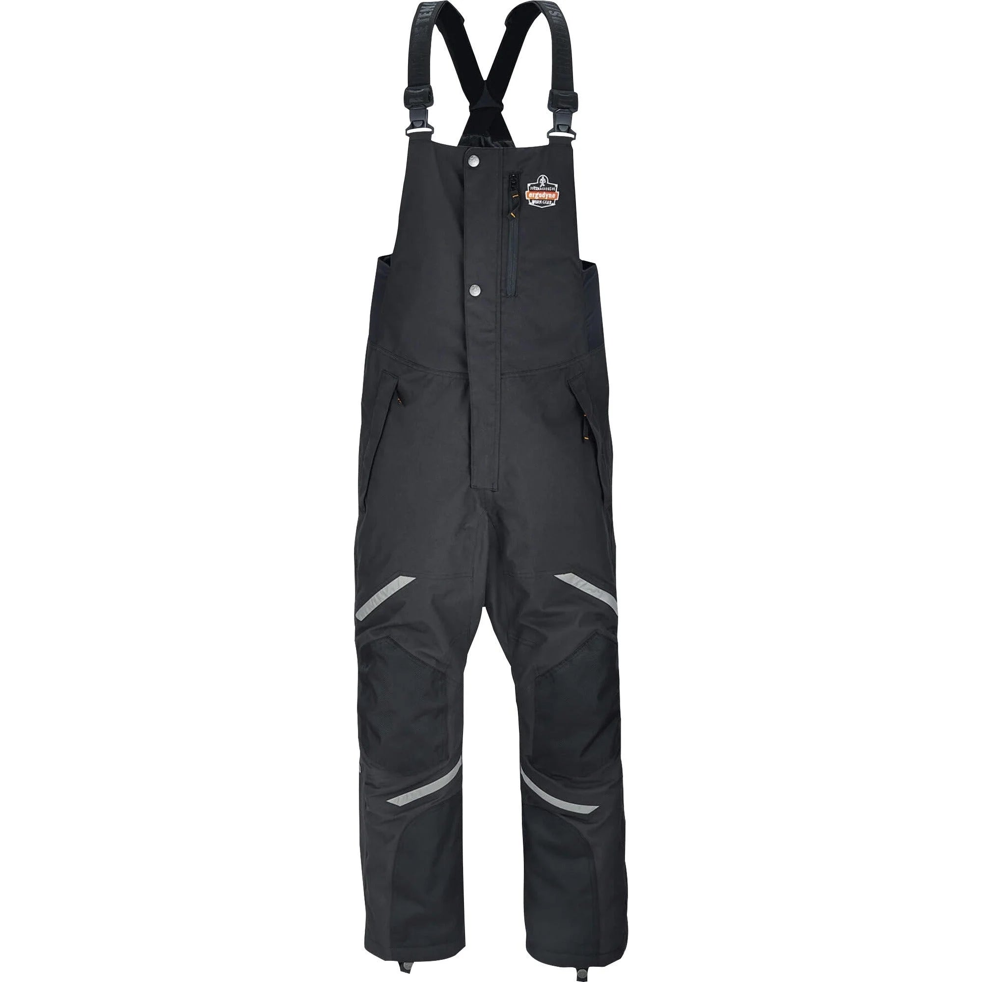 Ergodyne 6471 Thermal Bibs: Small Black Bib Overall in 1600D & 500D Nylon - Bibs Aprons