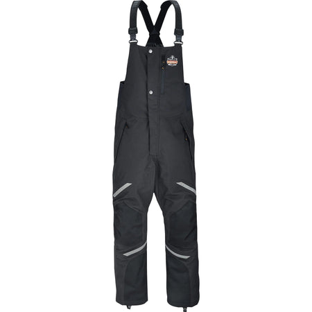 Ergodyne 6471 Thermal Bibs: Small Black Bib Overall in 1600D & 500D Nylon - Bibs Aprons