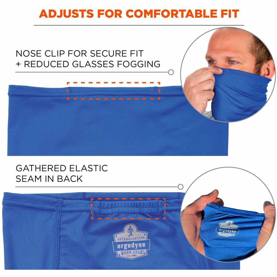Ergodyne 6482 Cooling Neck Gaiter Bandana with Rechargeable Phase Change Ice Packs - Alternate-Image4