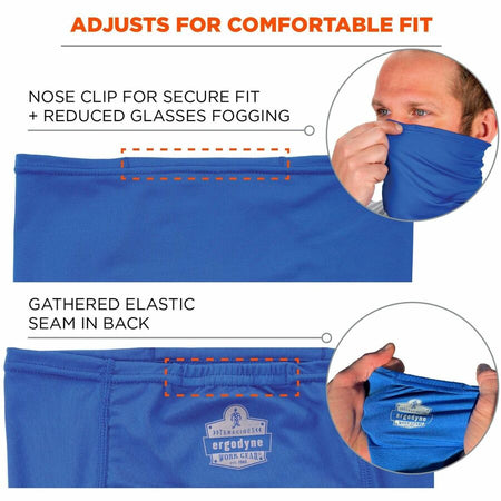 Ergodyne 6482 Cooling Neck Gaiter Bandana with Rechargeable Phase Change Ice Packs - Alternate-Image4