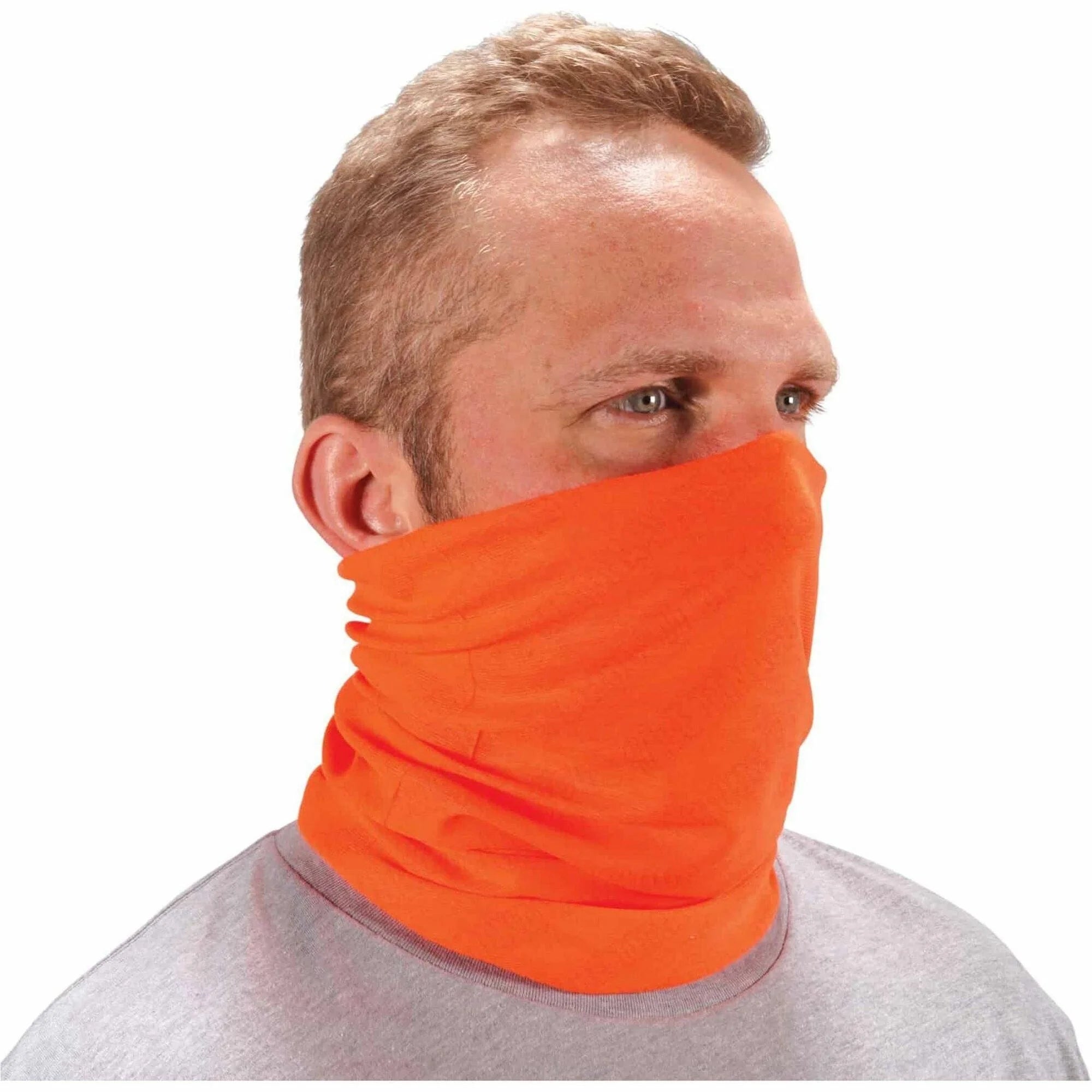 Ergodyne 6485 Multi-Band Face Cover - Orange Fabric & Polyester - Multipurpose Masks