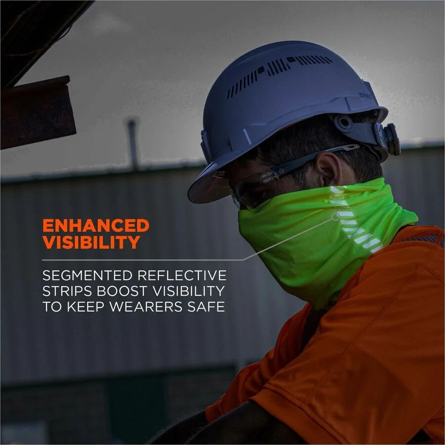 Ergodyne 6487 Cooling Multi-Band - Lime Fabric Blend - Multipurpose Masks