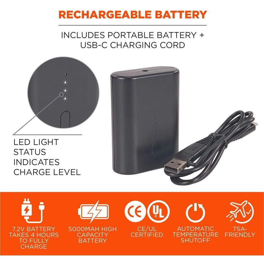 Ergodyne 6495B 5000 mAh Power Bank - Alternate-Image2