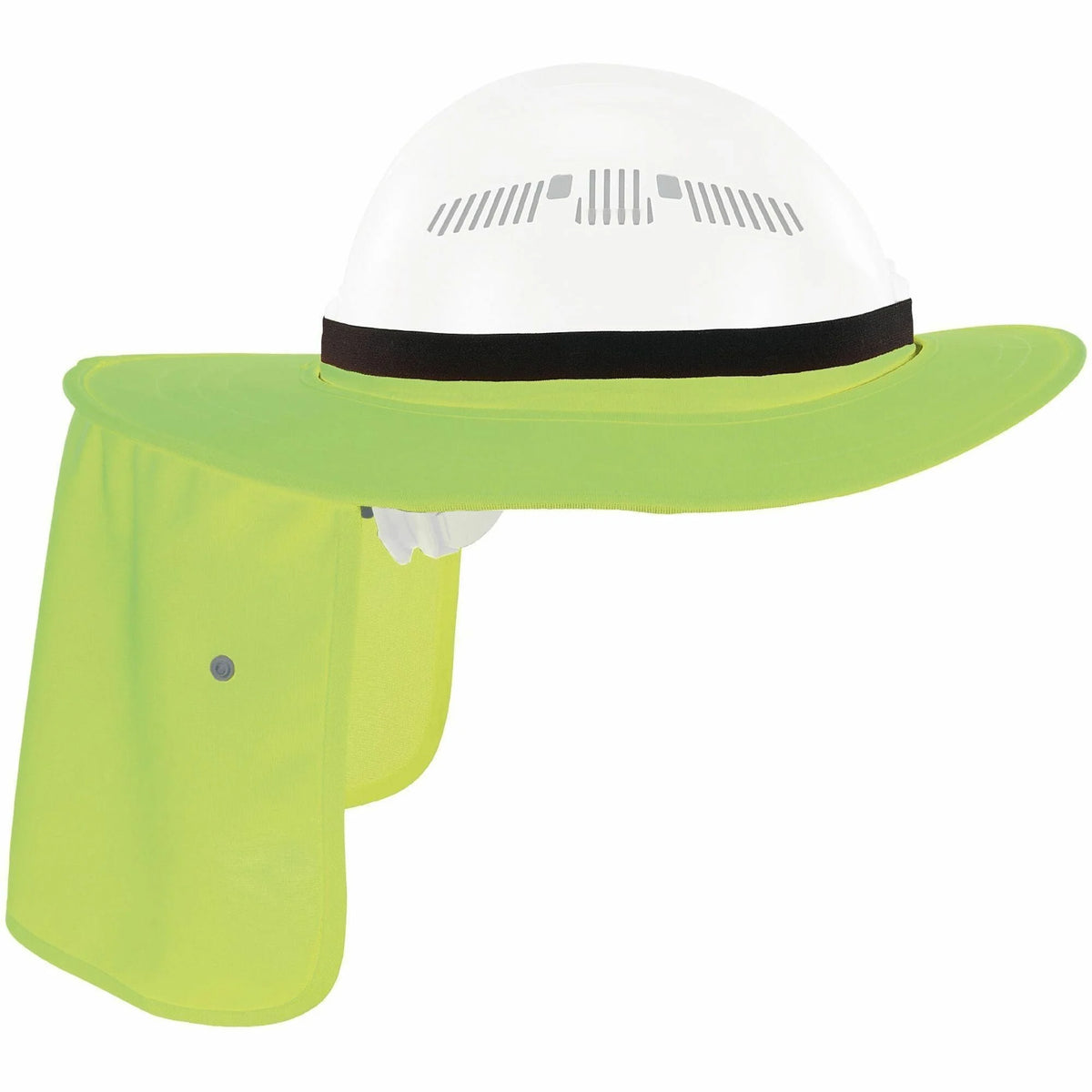 Ergodyne 6661 Lime Hard Hat Brim - Silicone & Elastic - 1 Each - Protective Gear