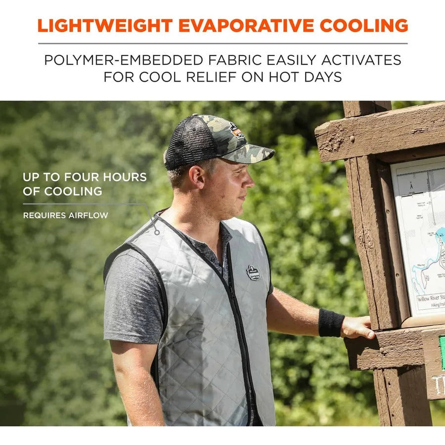 Ergodyne 6665 Cooling Vest: Water-Repellent Comfortable & Durable - Safety Jackets / Vests
