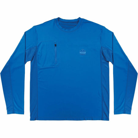 Ergodyne 6689 Cooling Long-Sleeve Shirt - Medium Size - Blue Fabric Blend - Protective Gear