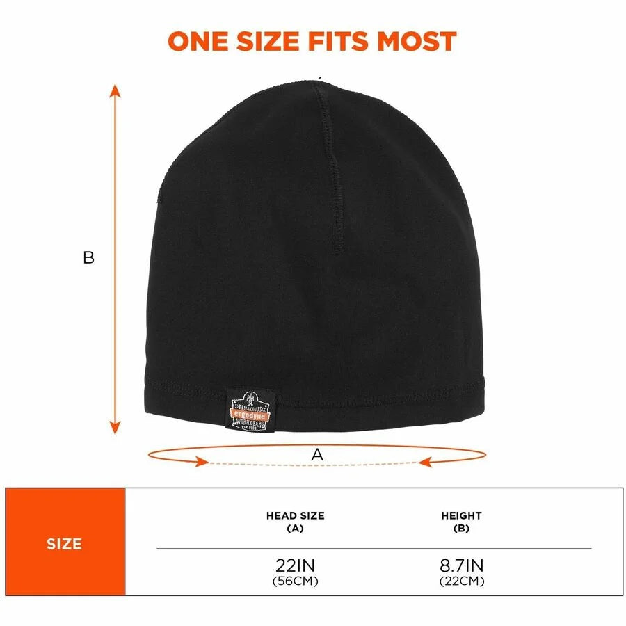 Ergodyne 6813 Skull Cap Helmet Liner - Black Polyester/Spandex - Protective Gear