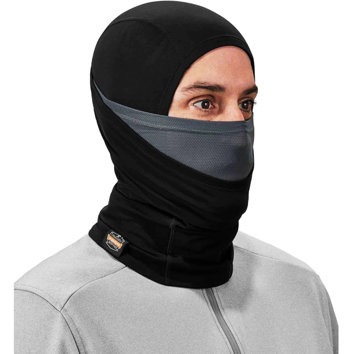 Ergodyne 6844 Balaclava Face Mask: Dual-Layer Nylon/Spandex in Black - Multipurpose Masks