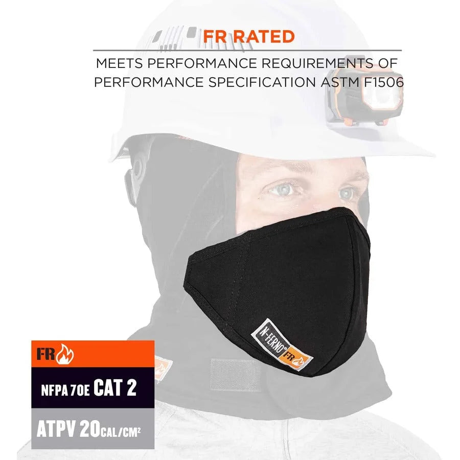 Ergodyne 6872 Thermal FR Mouthpiece - Dual-layer Modacrylic/Cotton Shell - Multipurpose Masks