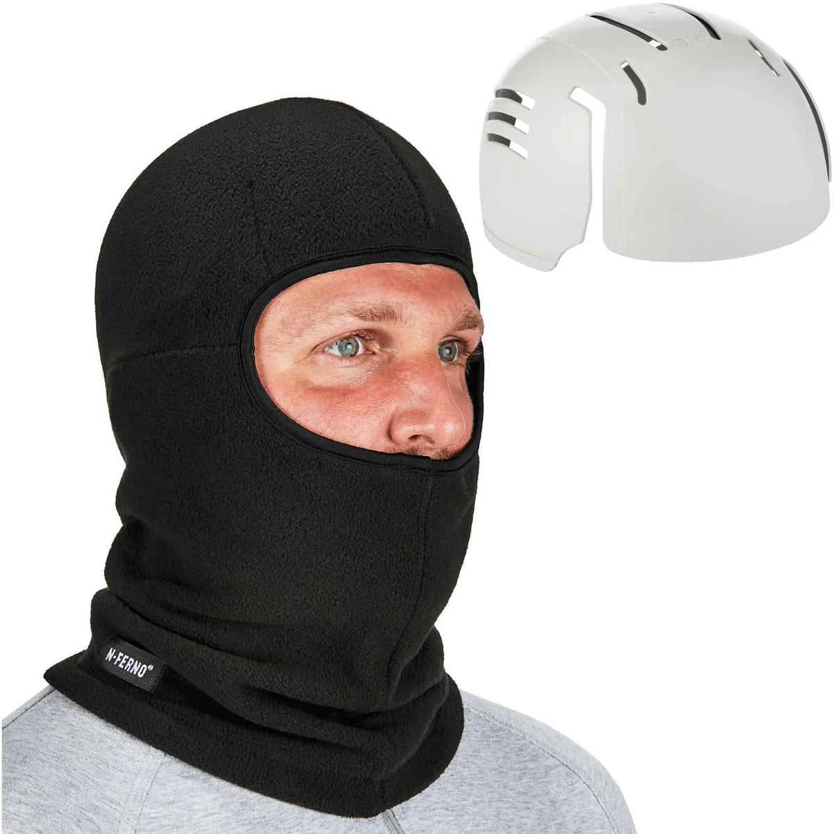 Ergodyne 6893ZI Balaclava with Bump Cap Insert - Black Polyester Blend - Multipurpose Masks