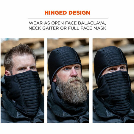 Ergodyne 6955 Insulated Balaclava Face Mask - 3-Layer, Spandex, Polartec Power Grid - Alternate-Image3