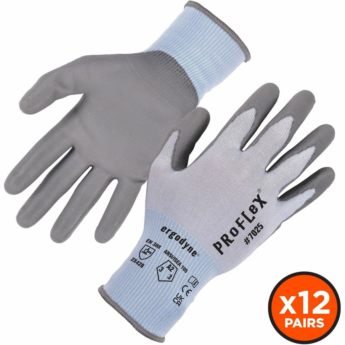 Ergodyne 7025 PU-Coated Cut-Resistant Gloves - 2000