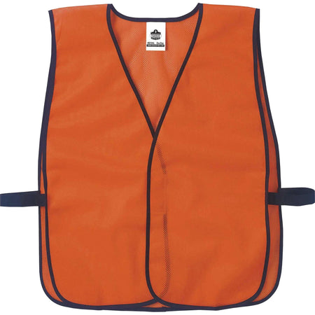 Ergodyne 8010HL Economy Vest: Orange Polyester Mesh - Safety Jackets / Vests