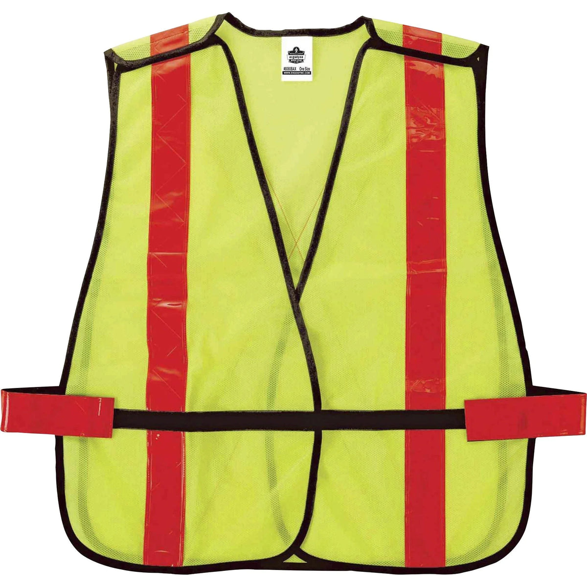 Ergodyne 8080BAX X-Back Vest: Lime Polyester Mesh - Safety Jackets / Vests