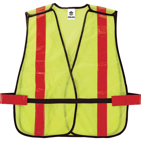 Ergodyne 8080BAX X-Back Vest: Lime Polyester Mesh - Safety Jackets / Vests