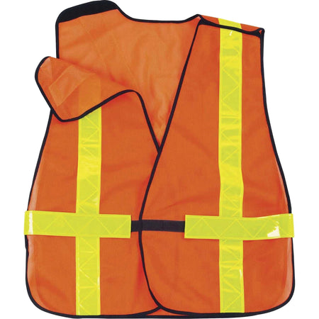 Ergodyne 8080BAX X-Back Vest: Orange Polyester Mesh Reflective - Safety Jackets / Vests