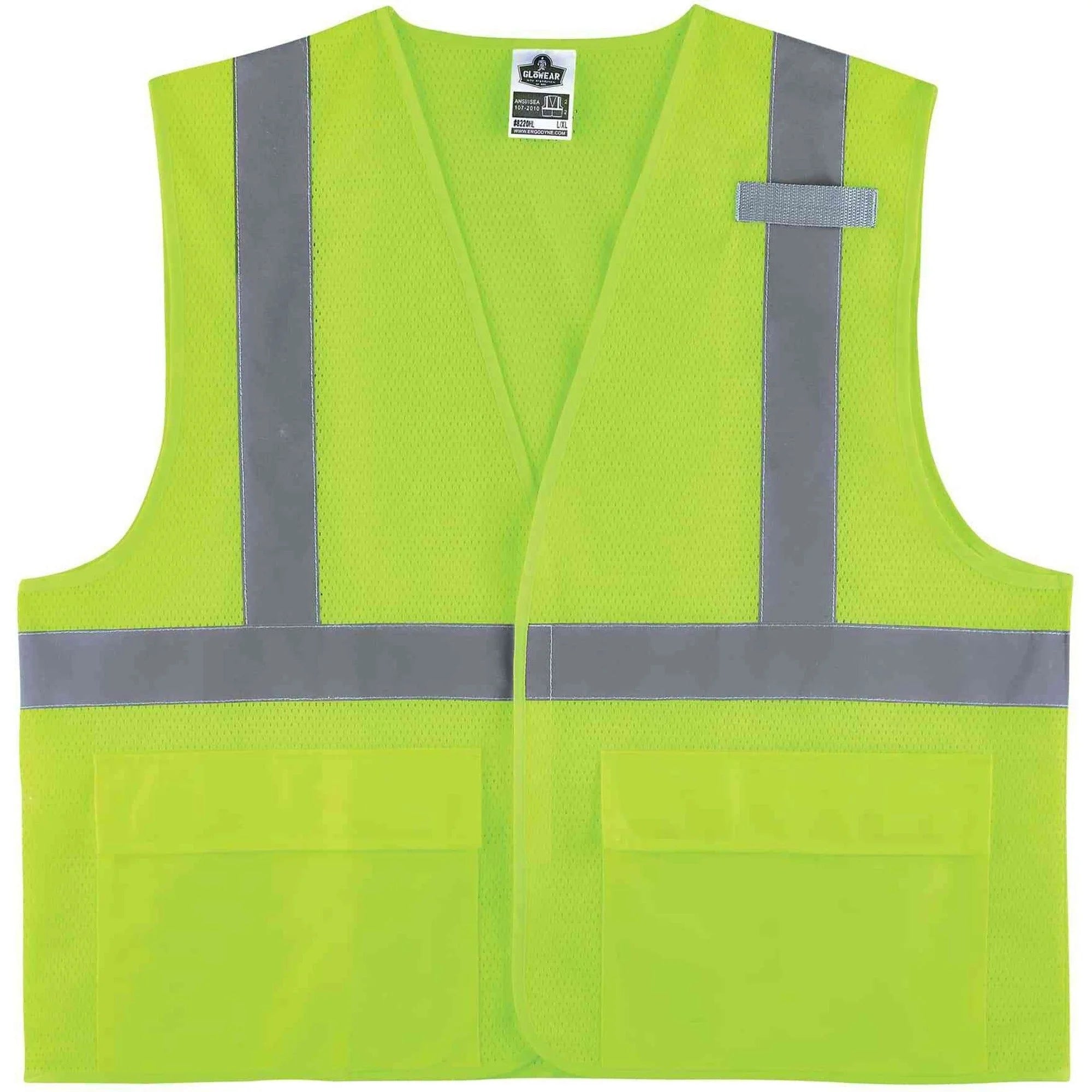Ergodyne 8220HL Mesh Vest - Lime - Class 2 - 4XL/5XL - Safety Jackets / Vests