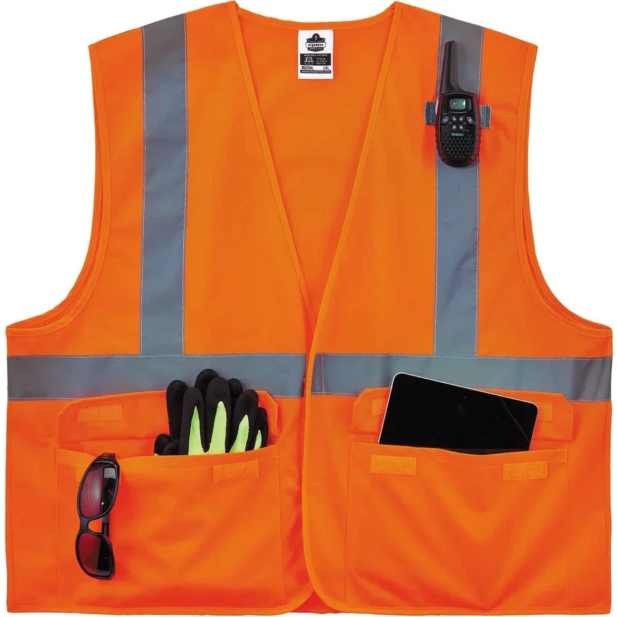 Ergodyne 8225HL Type R Class 2 Solid Vest - Orange - 2XL/3XL - Safety Jackets / Vests