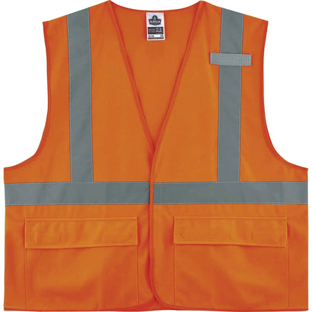 Ergodyne 8225HL Type R Class 2 Solid Vest - Orange - 2XL/3XL - Safety Jackets / Vests