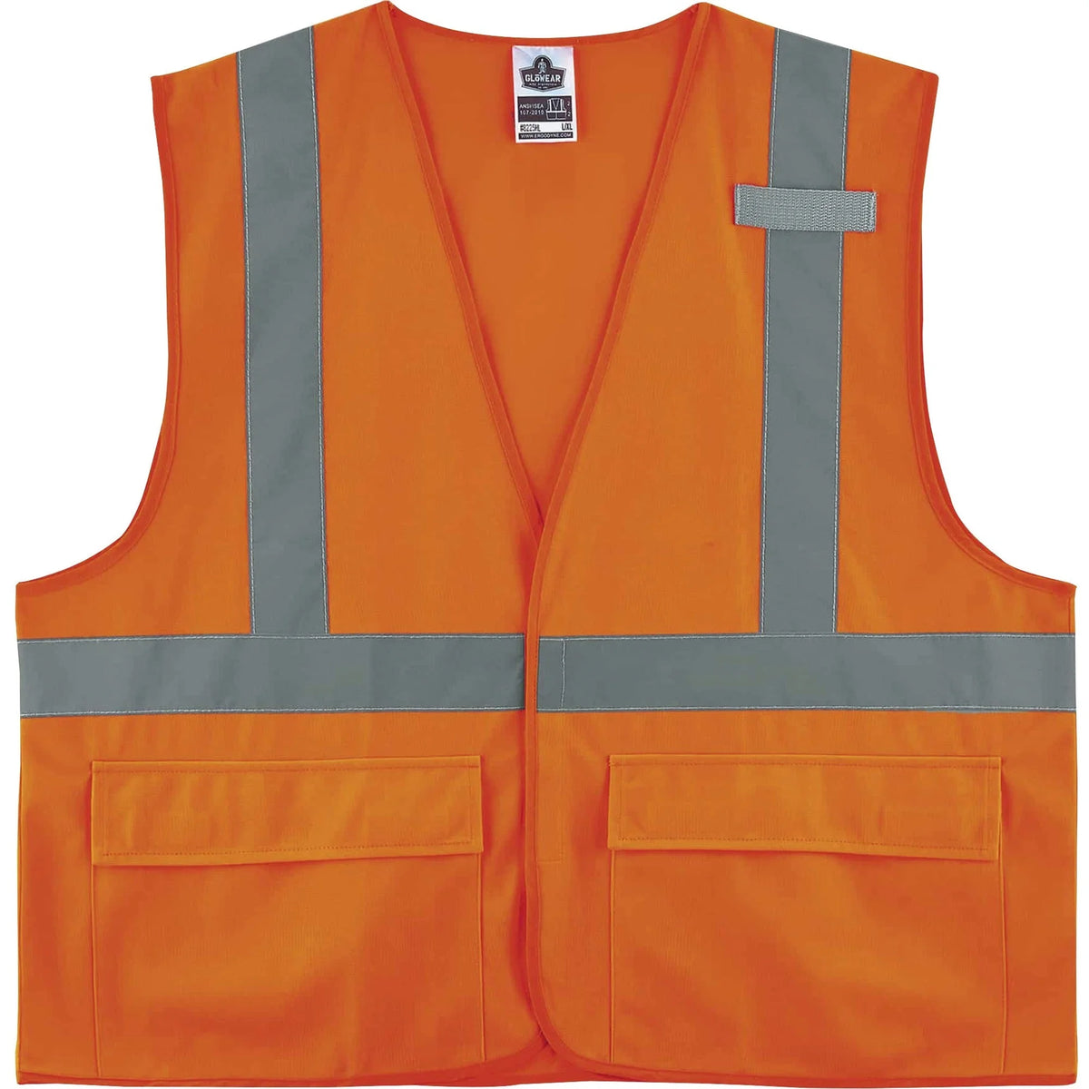 Ergodyne 8225HL Type R Class 2 Solid Vest - Orange - 4XL/5XL - Safety Jackets / Vests