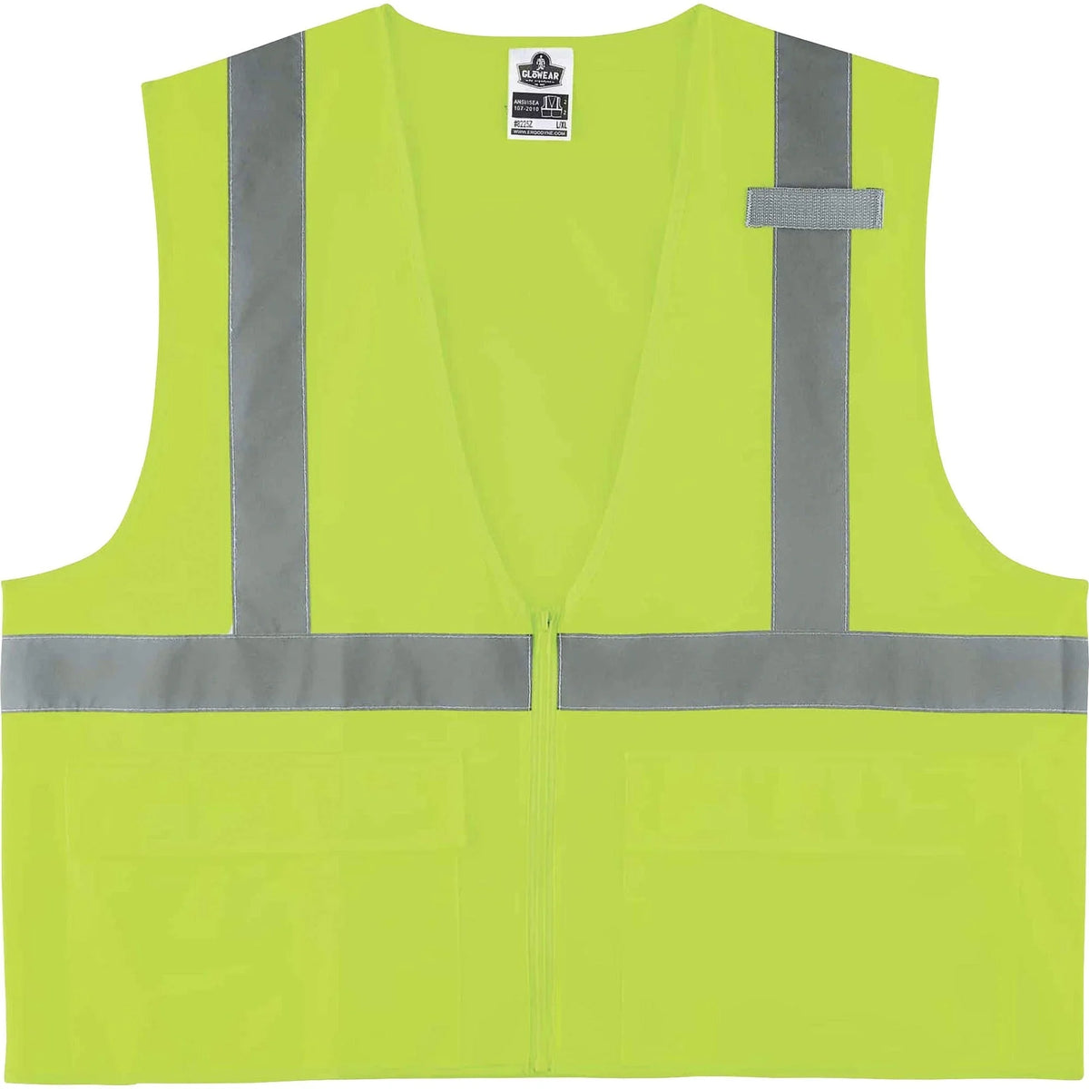 Ergodyne 8225Z Type R Class 2 Solid Vest - Lime - Large/Extra Large - Safety Jackets / Vests