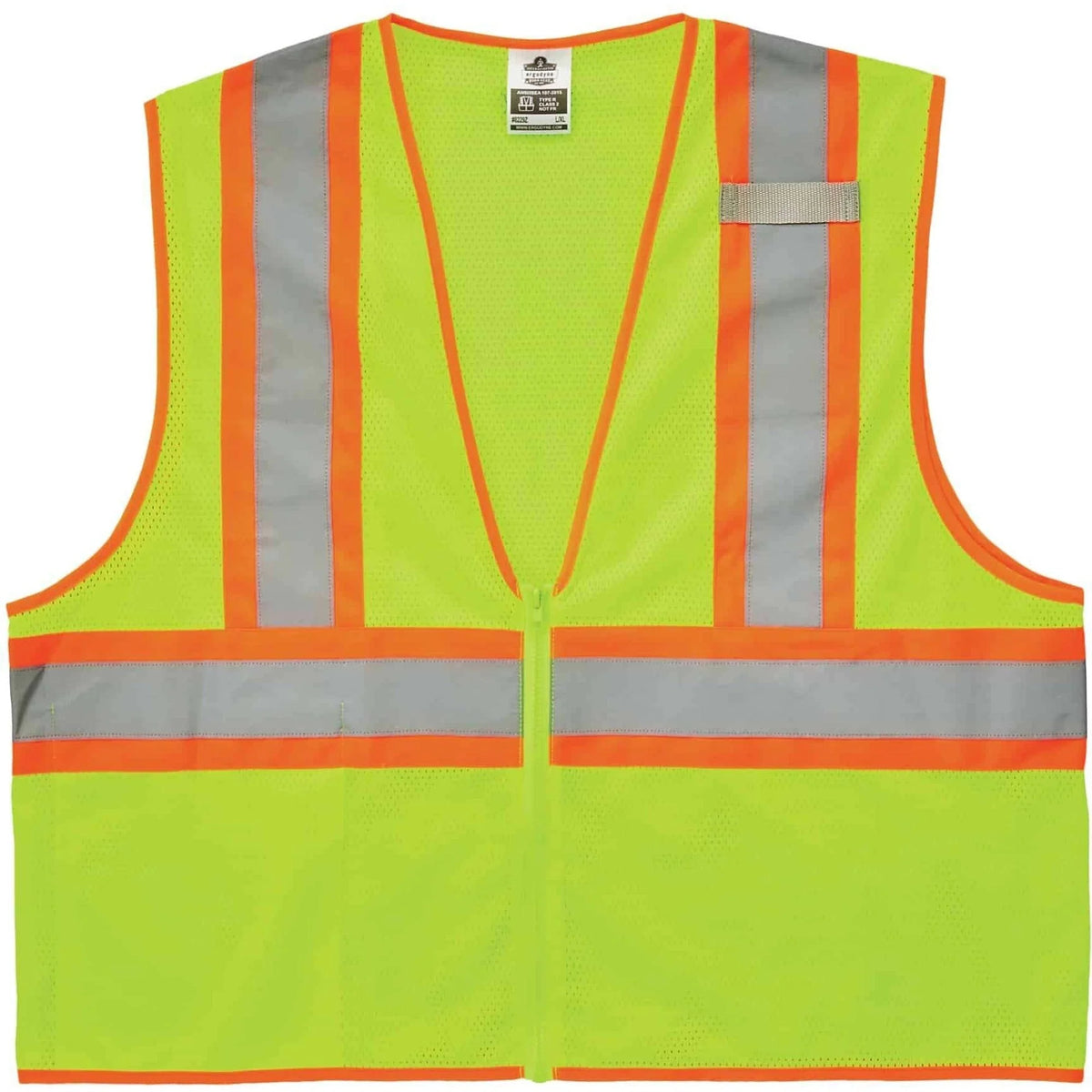 Ergodyne 8229Z Economy Two-Tone Vest: Ideal for Construction & Warehouse - XS - Orange - Safety Jackets / Vests