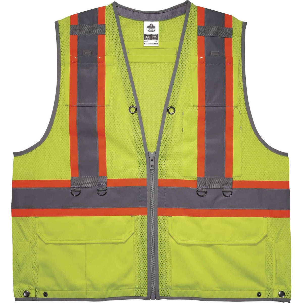 Ergodyne 8231TV Hi-Vis Tool Tethering Safety Vest - Type R Class 2 - 2000