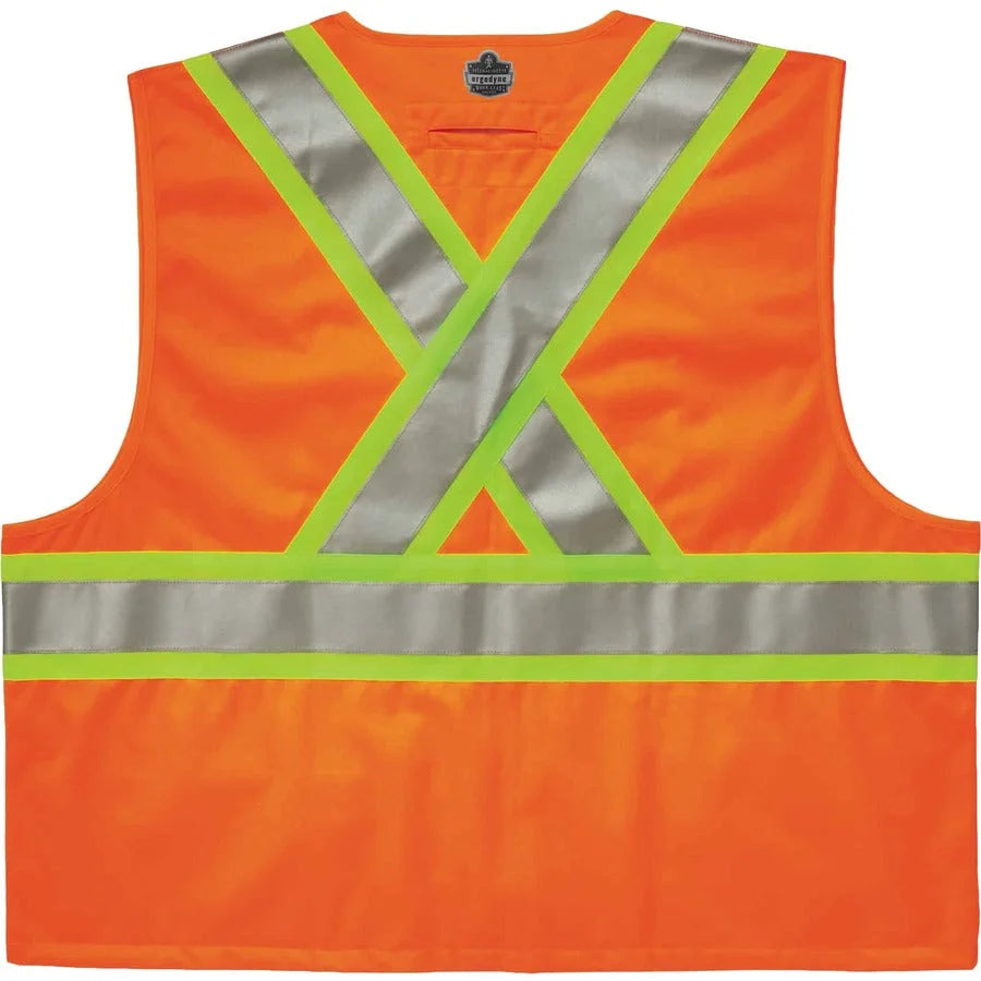 Ergodyne 8235ZX X-Back Vest - Class 2 Orange - Large/Extra Large - Safety Jackets / Vests