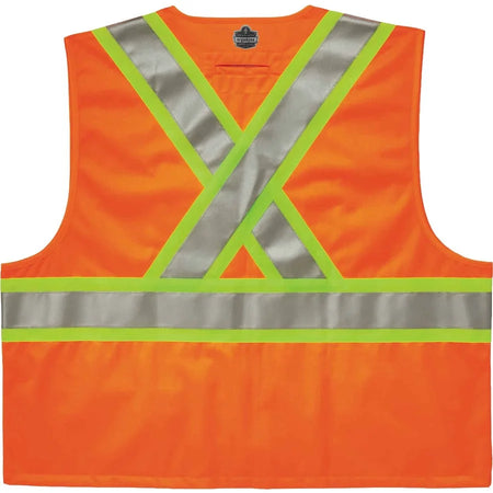 Ergodyne 8235ZX X-Back Vest - Class 2 Orange - Large/Extra Large - Safety Jackets / Vests