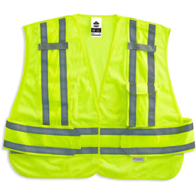 Ergodyne 8244PSV Type P Class 2 Safety Vest - Lime - Adjustable & Reflective - Jackets / Vests