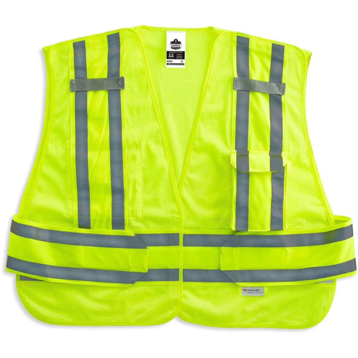 Ergodyne 8244PSV Type P Class 2 Safety Vest - Lime - Adjustable & Reflective - Jackets / Vests