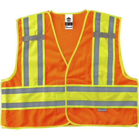 Ergodyne 8245PSV Type P Class 2 Safety Vest - Large/Extra Large - Orange - Reflective & Pocket - Jackets / Vests