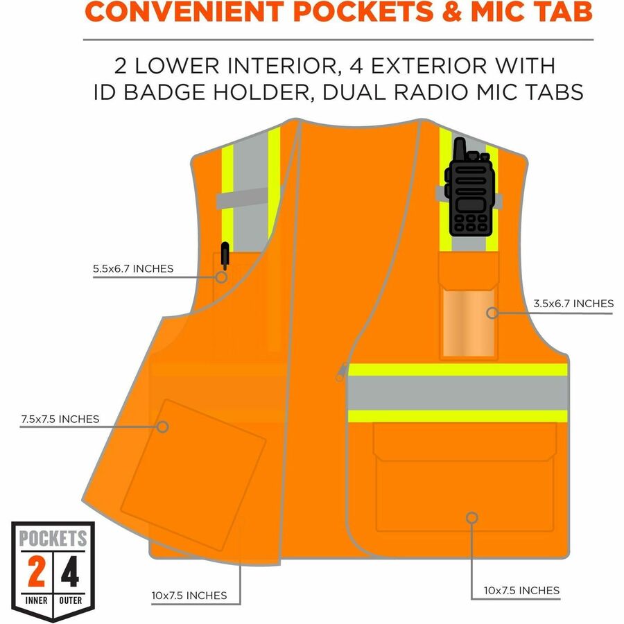 Ergodyne 8246Z 2-Tone High-Visibility Safety Vest - Alternate-Image3