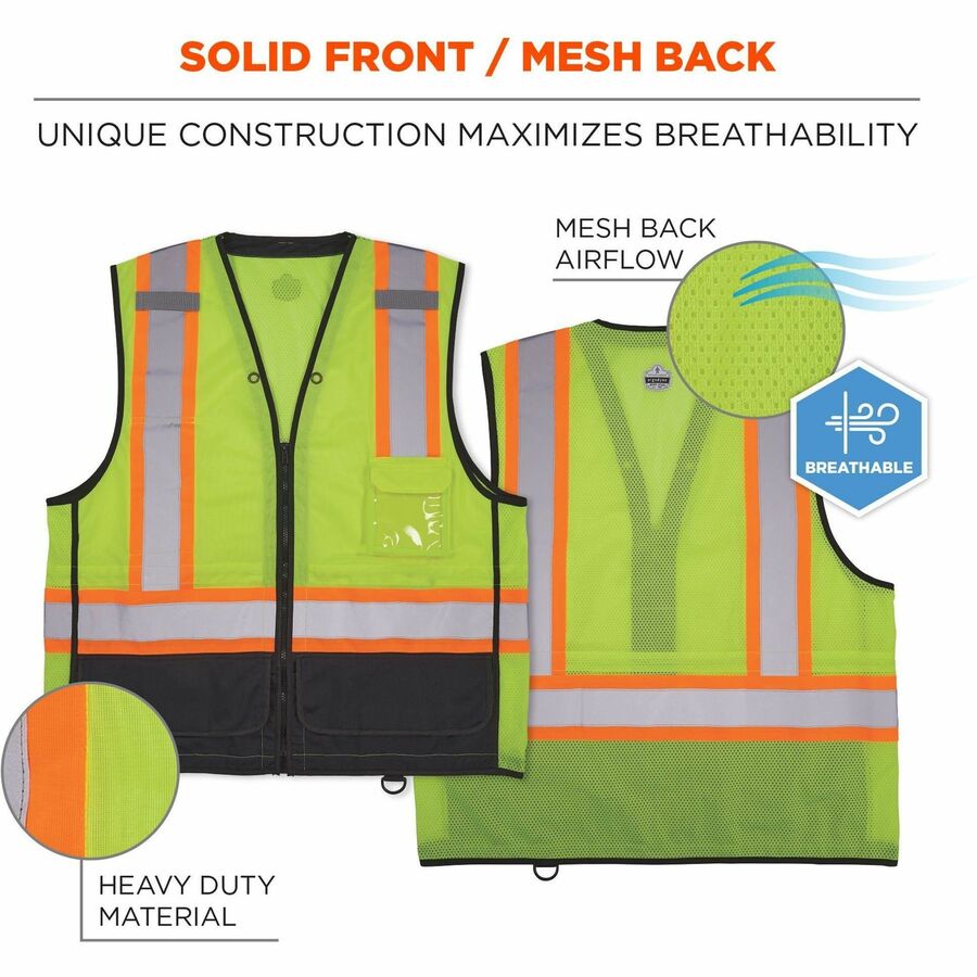 Ergodyne 8251HDZ-BK 2-Tone Hi-Vis Safety Vests - Alternate-Image3