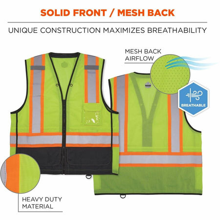 Ergodyne 8251HDZ-BK 2-Tone Hi-Vis Safety Vests - Alternate-Image3