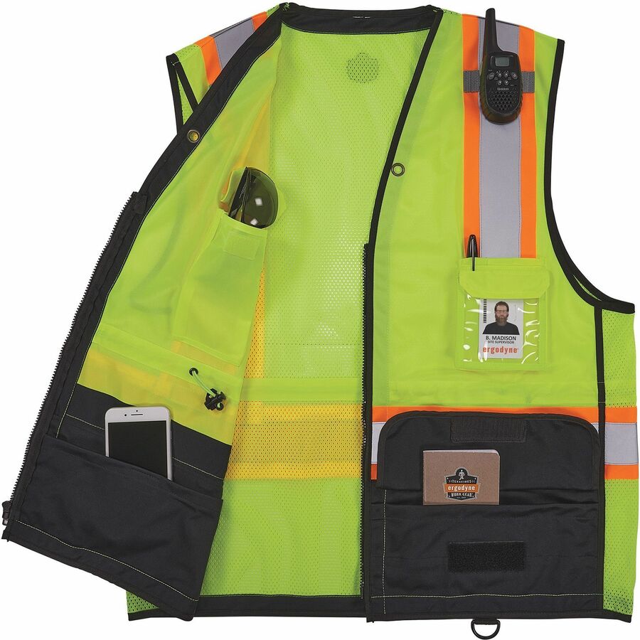 Ergodyne 8251HDZ-BK 2-Tone Hi-Vis Safety Vests - Front